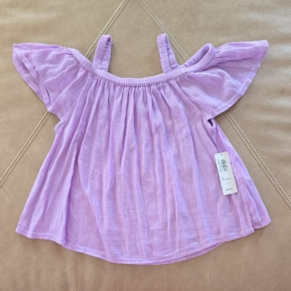 Girls Old Navy Lilac Ruffled Top